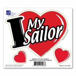 I Love My Sailor - Heart Magnet