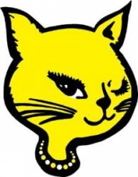 Yellow Cool Cat - Magnet
