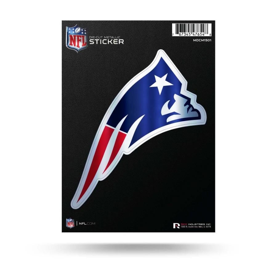 New England Patriots - Metallic Die Cut Vinyl Sticker at Sticker Shoppe