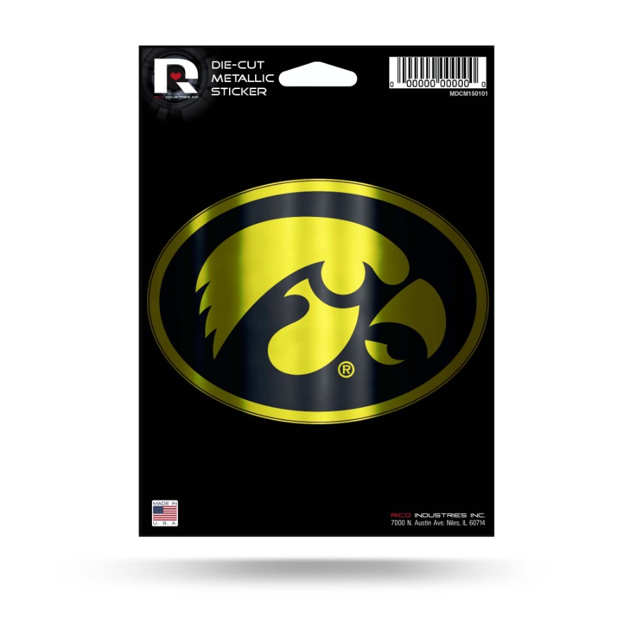 University Of Iowa Hawkeyes - Metallic Die Cut Vinyl Sticker at Sticker ...