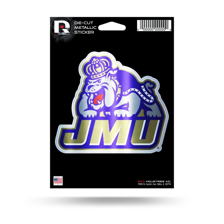 James Madison University Dukes - Metallic Die Cut Vinyl Sticker At ...