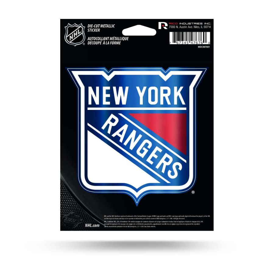 New York Rangers - Metallic Die Cut Vinyl Sticker at Sticker Shoppe