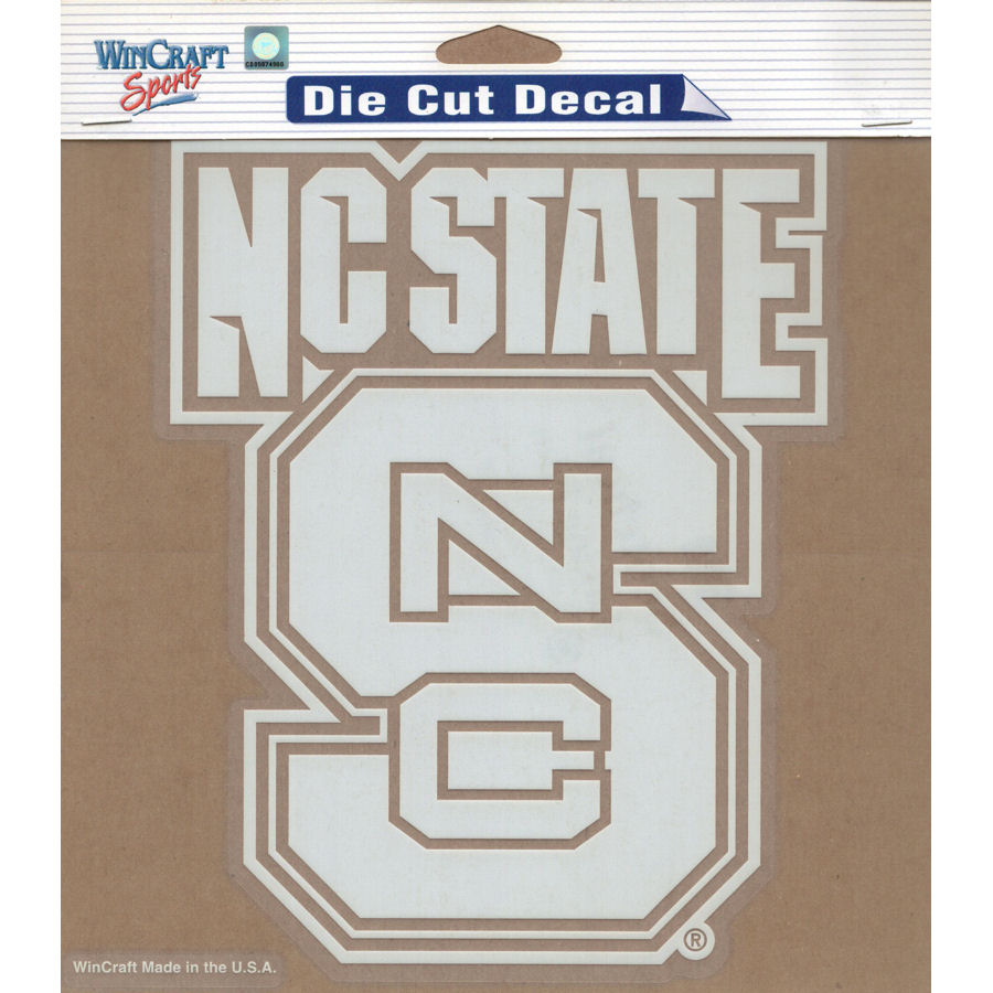 North Carolina State University Wolfpack - 8x8 White Die Cut Decal at ...