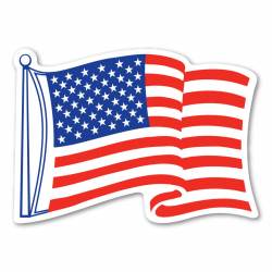 Wavy American Flag - Magnet