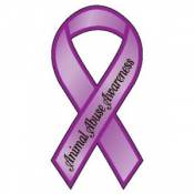 Animal Abuse Awareness - Ribbon Magnet