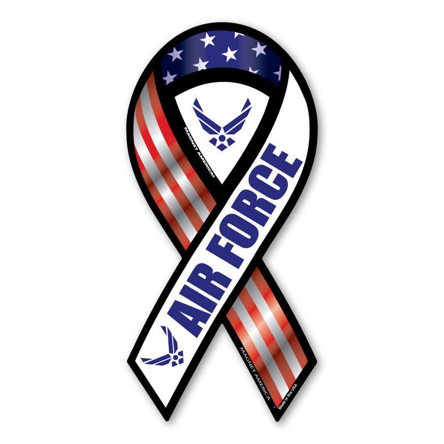 United States Air Force Ribbon Magnet At Sticker Shoppe 2543