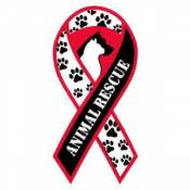 Animal Rescue Awareness - Ribbon Magnet