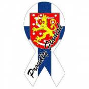 Proudly Finnish - Ribbon Magnet