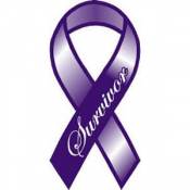 Purple Survivor - Ribbon Magnet