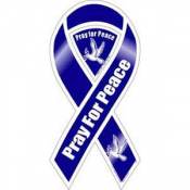 Pray For Peace - Ribbon Magnet