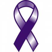 Plain Blank Solid Purple - Ribbon Magnet