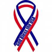 God Bless The USA - Mini Ribbon Magnet