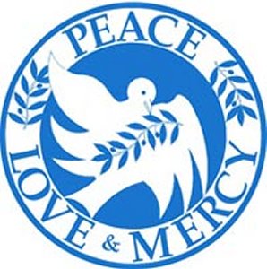 Peace Love & Mercy - Round Magnet At Sticker Shoppe