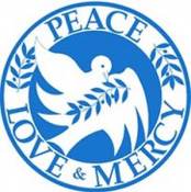 Peace Love & Mercy - Round Magnet