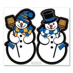 Snow Men - Set of 2 Magnets