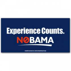 Experience Counts NOBAMA - Sticker