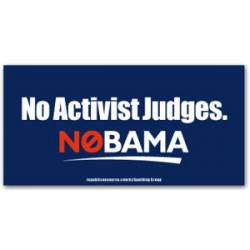 No Activist Judges NOBAMA - Sticker