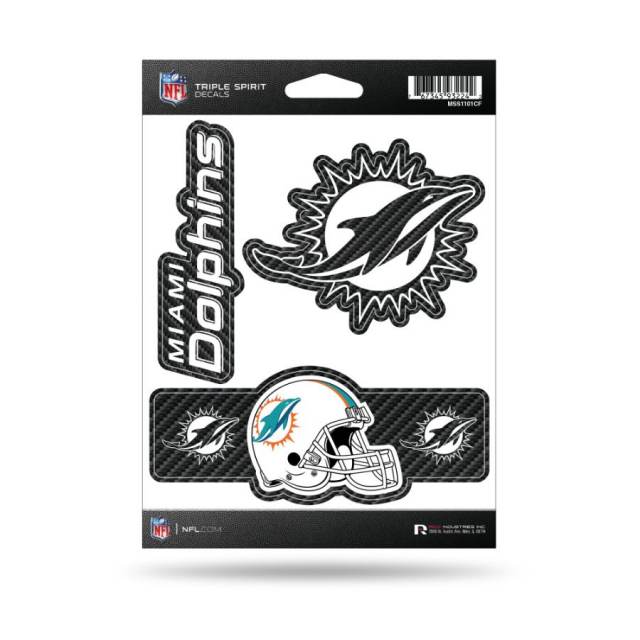 MIAMI DOLPHINS LOGO CAR DECAL VINYL STICKER WHITE 3 SIZES