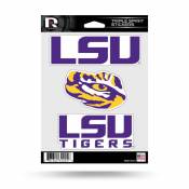 Louisiana State University LSU Tigers - Sheet Of 3 Triple Spirit Stickers