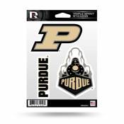 Purdue University Boilermakers - Sheet Of 3 Triple Spirit Stickers