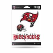 Tampa Bay Buccaneers - Sheet Of 3 Triple Spirit Stickers