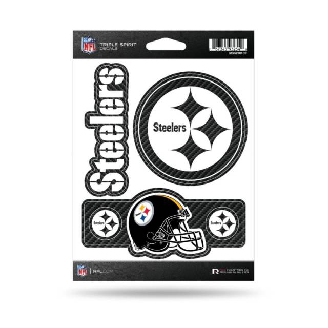 Pittsburgh Steelers NFL Helmet Car Bumper Sticker Decal - 3 or 5