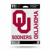 University Of Oklahoma Sooners - Sheet Of 3 Triple Spirit Stickers