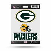 Green Bay Packers - Sheet Of 3 Triple Spirit Stickers