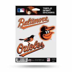 Baltimore Orioles - Sheet Of 3 Triple Spirit Stickers