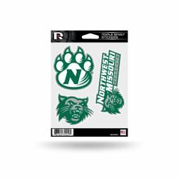 Northwest Missouri State University Bearcats - Sheet Of 3 Triple Spirit Stickers