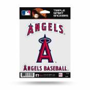 Los Angeles Angels - Sheet Of 3 Triple Spirit Stickers