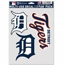 Detroit Tigers - Sheet Of 3 Triple Spirit Stickers