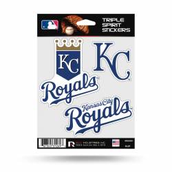 Kansas City Royals - Sheet Of 3 Triple Spirit Stickers