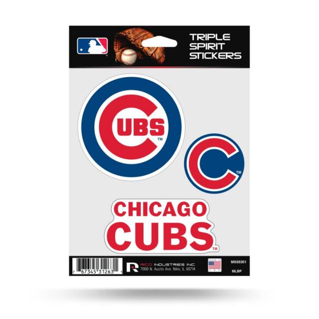 Chicago Cubs 1979-1993 Retro Logo - Static Cling at Sticker Shoppe