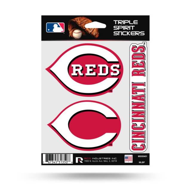 Cincinnati Reds Retro Vintage Logo - Sheet Of 3 Triple Spirit Stickers at  Sticker Shoppe