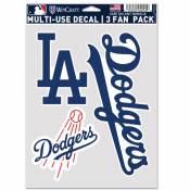 Los Angeles Dodgers - Sheet Of 3 Triple Spirit Stickers