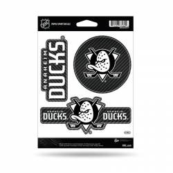 Anaheim Ducks 2024 LogoSheet Of 3 Carbon Fiber Triple Spirit Stickers