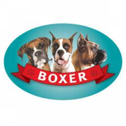 Boxer - Oval Magnet