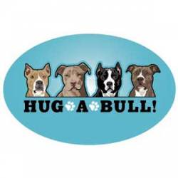 Hug A Bull - Oval Magnet