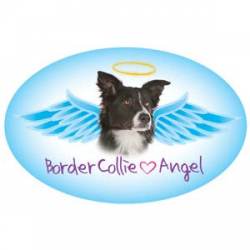 Border Collie Pet Angel - Oval Magnet