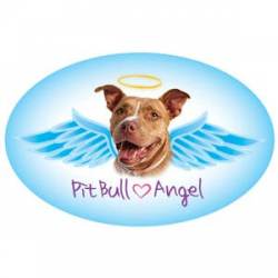 Pit Bull Pet Angel - Oval Magnet