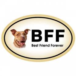Pit Bull BFF - Oval Magnet