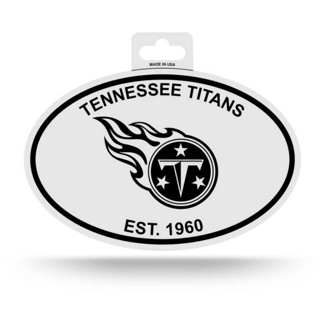 Tennessee Titans Est. 1960 - Black & White Oval Sticker at Sticker