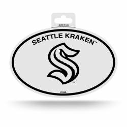 Seattle Kraken - Black & White Oval Sticker