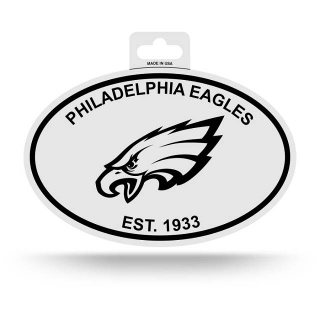 Philadelphia Eagles Est. 1933 - Black & White Oval Sticker at Sticker Shoppe