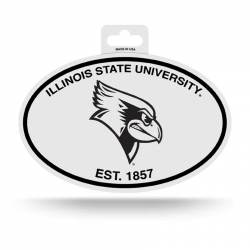 Illinois State University Redbirds - Black & White Oval Sticker