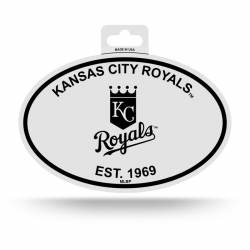 Kansas City Royals Est. 1969 - Black & White Oval Sticker