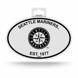 Seattle Mariners Est. 1977 - Black & White Oval Sticker