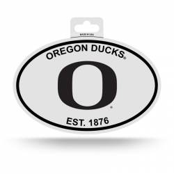 University Of Oregon Ducks - Black & White Oval Sticker