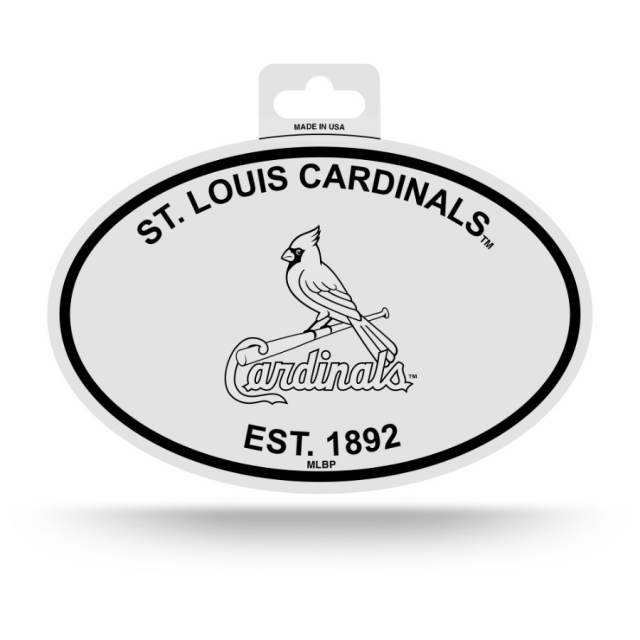 St. Louis Cardinals Est. 1892 - Black & White Oval Sticker at
